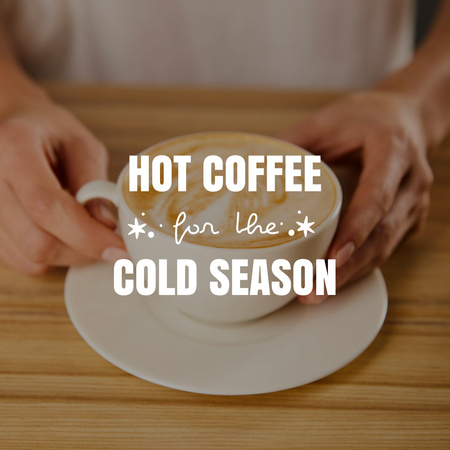 Phrase with Cup of Coffee Instagram tervezősablon