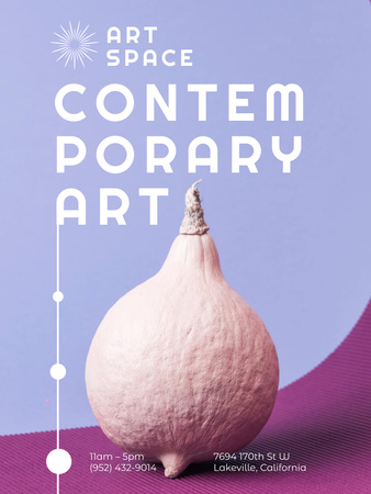 Plantilla de diseño de Anuncio de evento de exhibición de arte contemporáneo Poster US 