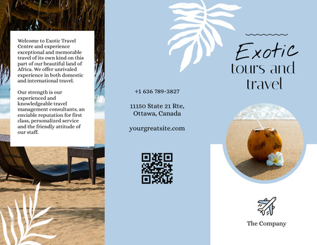 Exotic Vacations Offer Brochure 8.5x11in Design Template