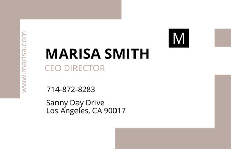 Ceo Director Introductory Card Business Card 85x55mm Design Template