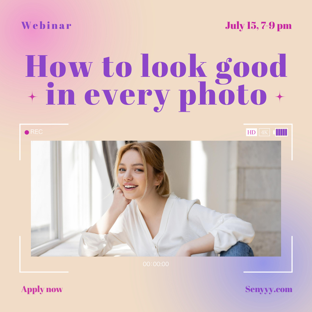 Webinar on Photography And Posing Instagram Design Template