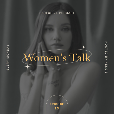 Platilla de diseño Women's Talks Exclusive Episode  Podcast Cover