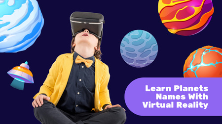 Learn Planets In VR Youtube Thumbnail Design Template