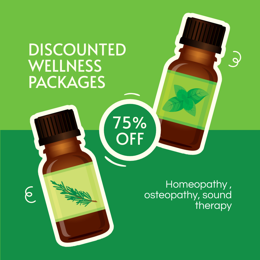 Discounted Wellness Packages With Essential Oils LinkedIn post tervezősablon