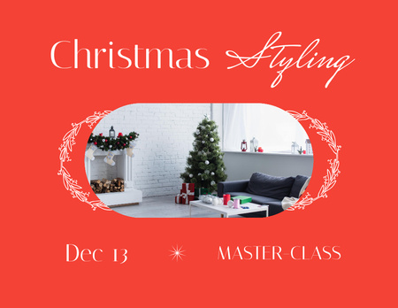 Christmas Holiday Styling Masterclass Ad Flyer 8.5x11in Horizontal Design Template
