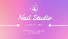 Nail Studio Loyalty Program on Pink Gradient