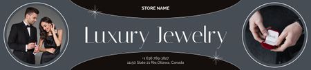 Plantilla de diseño de Anuncio de joyería con anillo precioso Ebay Store Billboard 