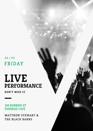 Template di design Live Performance Announcement with audience Flayer