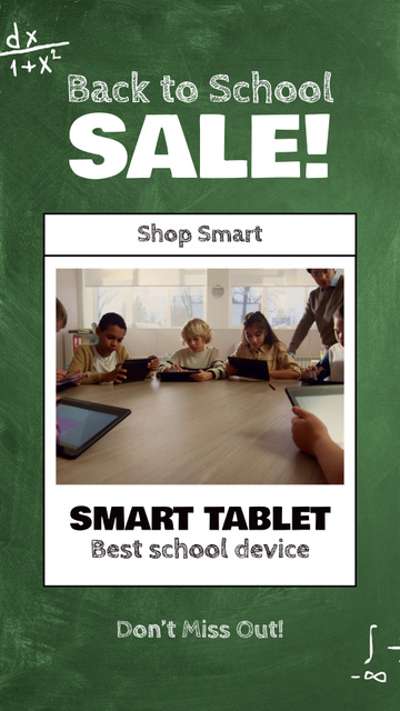 Plantilla de diseño de Smart Tablets For Kids At School Sale Offer Instagram Video Story 