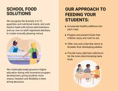 Premium Quality School Food Ad With Illustration