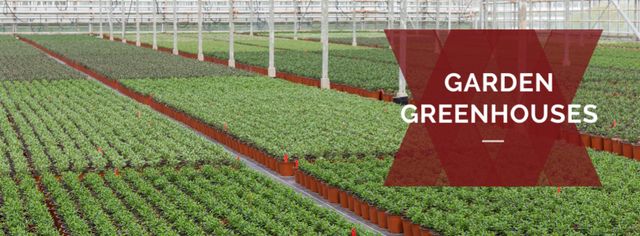 Modèle de visuel Farming plants in Greenhouse - Facebook cover