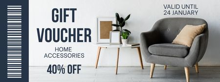 Home Accessories Gift Voucher Coupon – шаблон для дизайну