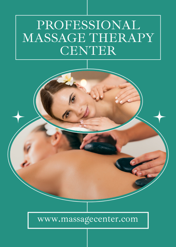 Professional Massage Therapy Center Offer Flayer tervezősablon