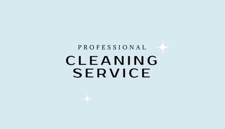 Professional Cleaning Services Business Card US Design Template