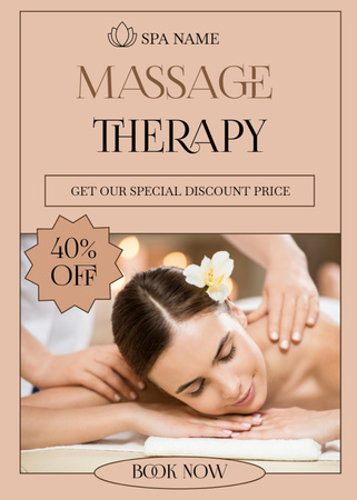 Oferece massagens relaxantes e tratamentos corporais Flayer Modelo de Design
