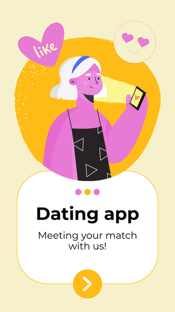 Designvorlage Promo Dating Apps for Young People für Instagram Story
