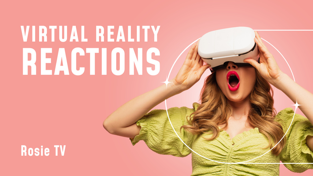 Platilla de diseño Virtual Reality Reactions Youtube Thumbnail