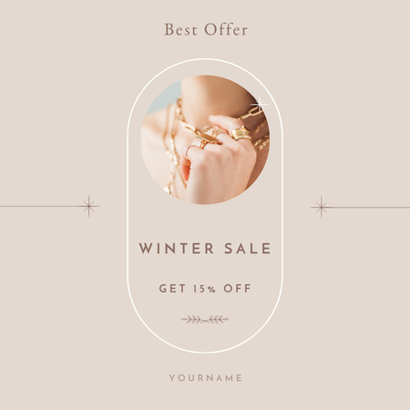 Szablon projektu Ogłoszenie sprzedaży biżuterii zimowej Instagram