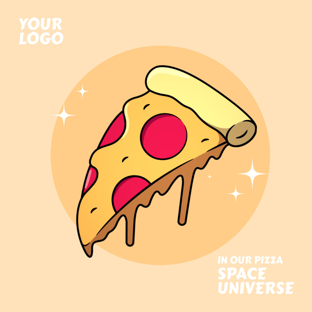 Ontwerpsjabloon van Instagram van Advertising New Pizzeria