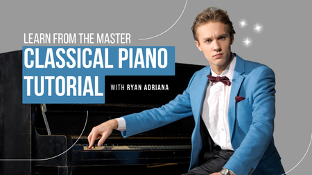 Classical Piano Tutorial Youtube Thumbnail Design Template