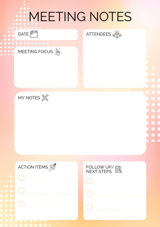 Meeting notes corporate pink Schedule Planner Design Template