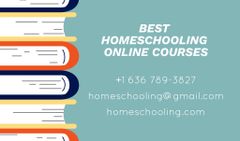 Home Education Ad with Stack of Books
