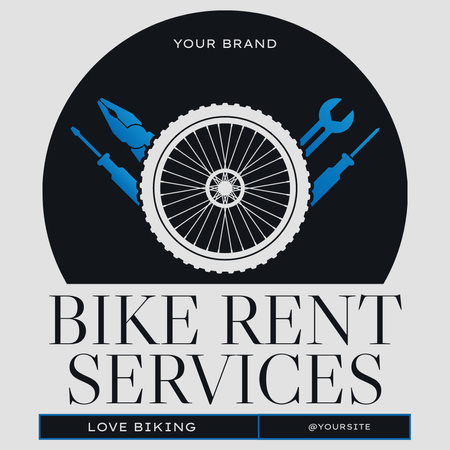 Aluguel e manutenção de bicicletas Instagram Modelo de Design