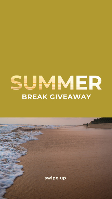 Plantilla de diseño de First Day of Summer Special Offer with Sunny Beach Instagram Story 