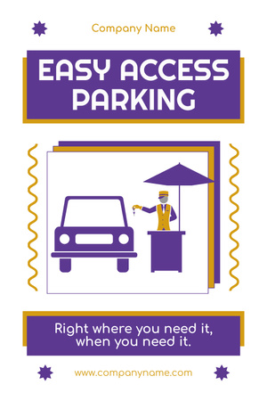 Easy Access Parking Services Pinterest Design Template