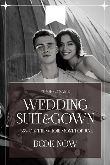 Szablon projektu Bride and Groom Wedding Clothes Pinterest