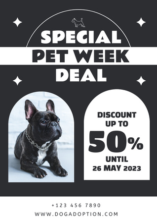 Plantilla de diseño de Oferta especial de semana de mascotas Poster 