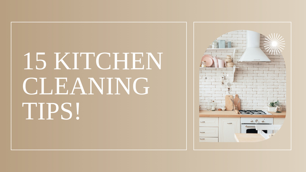 Modèle de visuel Kitchen Cleaning Tips - Youtube Thumbnail