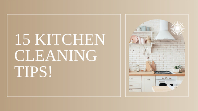 Kitchen Cleaning Tips Youtube Thumbnail Modelo de Design