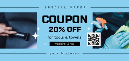 Discount Offer on Car Wash Service Coupon Din Large Design Template