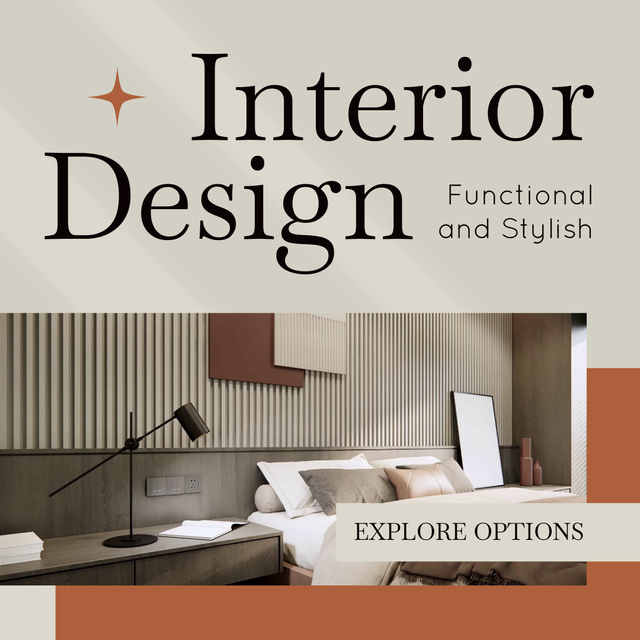 Modèle de visuel Pro Level Interior Design Service With Options - Animated Post
