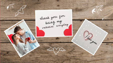 Valentine's Day Greeting with Cute Couple Full HD video Design Template