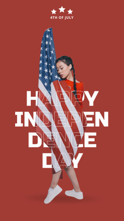 Designvorlage Modern Independence Day US  für Instagram Story
