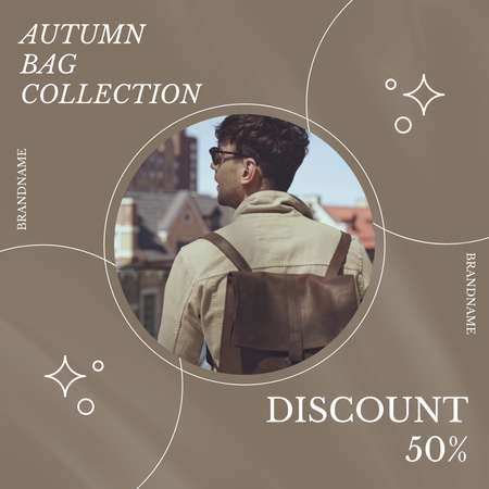 Platilla de diseño Discount for Autumn Collection for Men Animated Post