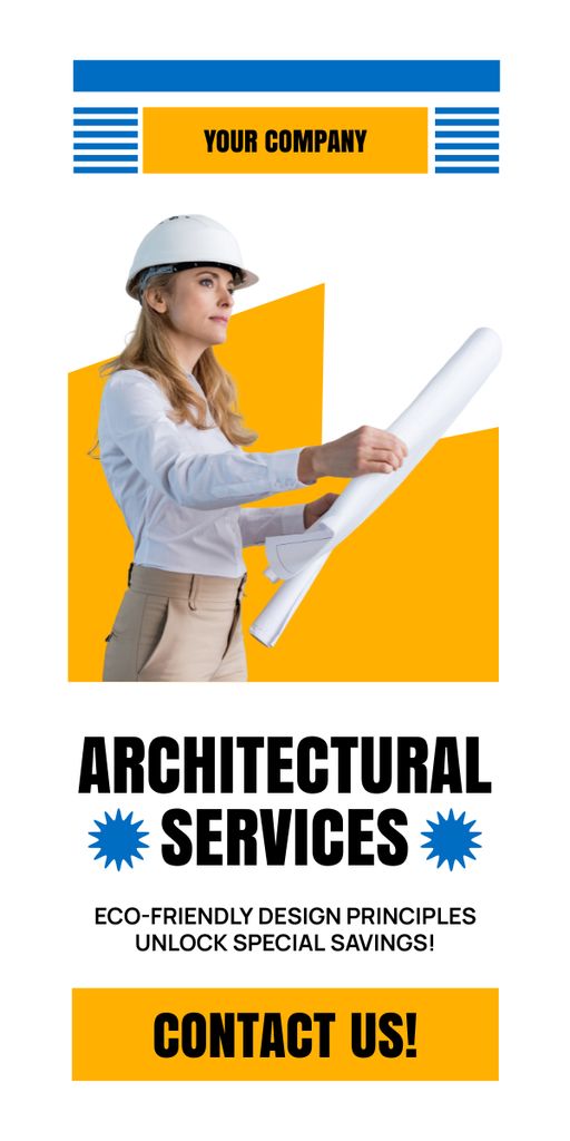 Best Architectural Services With Eco Principles Offer Graphic – шаблон для дизайна