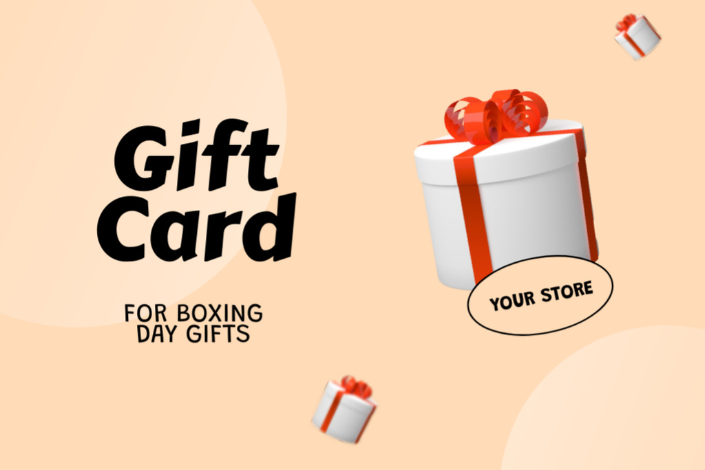 Boxing Day Special Offer Ad Gift Certificate Πρότυπο σχεδίασης