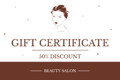 Discount Offer in Beauty Salon with Illustration of Woman