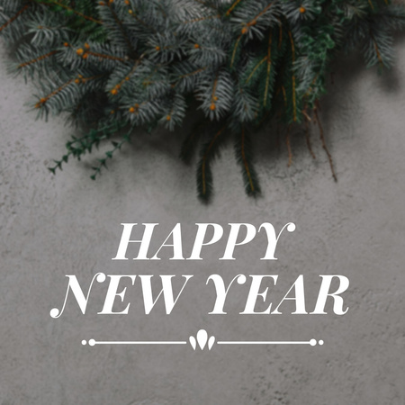 Designvorlage Cute New Year Holiday Greeting für Instagram