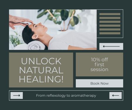Exceptional Natural Healing With Discount On First Session Facebook Design Template
