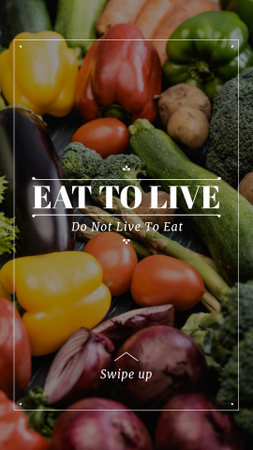 健康的な栄養調理材料 Instagram Storyデザインテンプレート