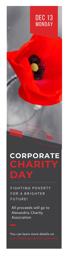 Announcement of Corporate Charity Event Skyscraperデザインテンプレート