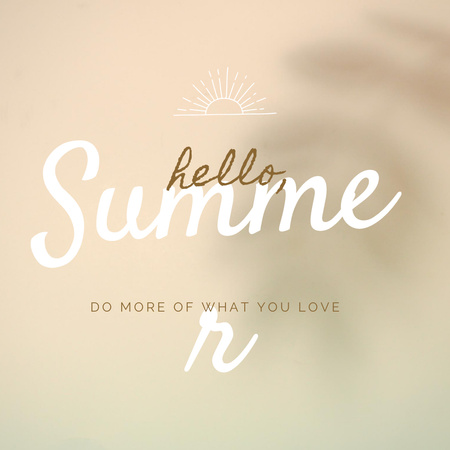 Inspiráló nyári üdvözlet Social media tervezősablon