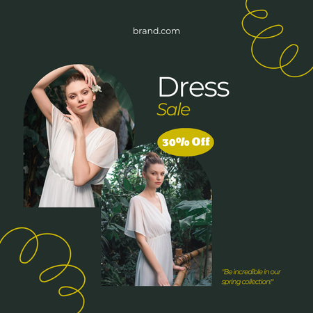 Szablon projektu sukienki damskie Instagram AD