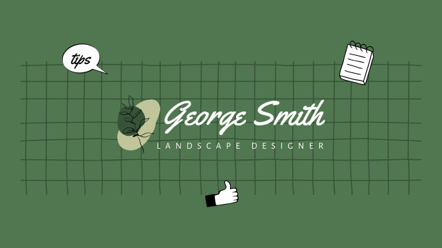 Designvorlage Landscape Designer's Tips Green für Youtube