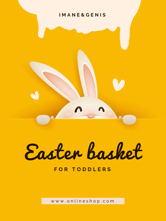 Easter Holiday Celebration Announcement Poster US Design Template