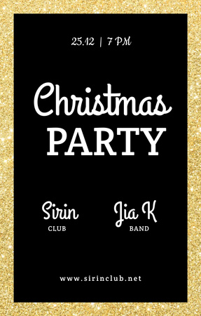 Christmas Party Announcement In Club With Band Invitation 4.6x7.2in Design Template
